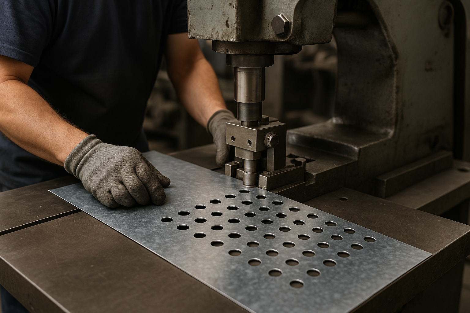 stanzarbeit an blech